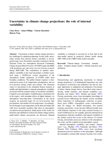 Uncertainty in climate change projections: the role of internal