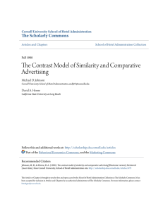 The Contrast Model of Similarity and Comparative Advertising