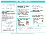 ORAL CANCER FACT SHEET