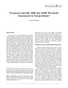 Frequency-Specific ABR and ASSR Threshold Assessment in