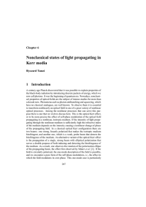 Nonclassical states of light propagating in Kerr media