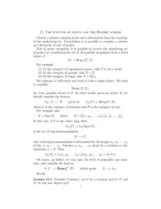 15. The functor of points and the Hilbert scheme Clearly a scheme