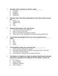 1. Activation of the receptors by stimuli is called ______.