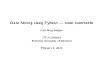 Data Mining using Python — code comments