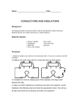 CONDUCTORS AND INSULATORS