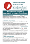 Phenylketonuria (PKU) - Newborn Bloodspot Screening Wales