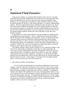 5 Statistical Fluid Dynamics
