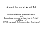 A test-tube model for rainfall