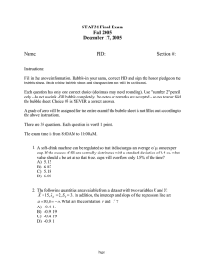 STAT31 Final Exam Fall 2005 December 17, 2005