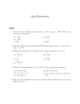 Quiz/Homework