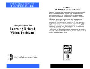 Learning Related Vision Problems - American Optometric Association