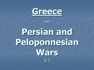 Greece – Persian and Peloponnesian Wars