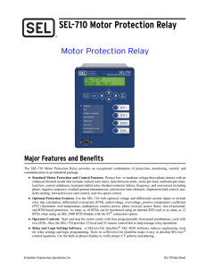SEL-710 Motor Protection Relay