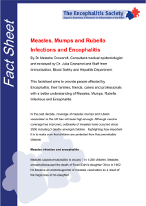 Measles, Mumps and Rubella Infections and Encephalitis