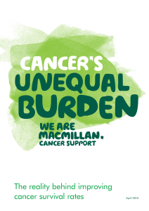 Cancers Unequal Burden - Macmillan Cancer Support