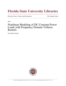 Nonlinear Modeling of DC Constant Power Loads with