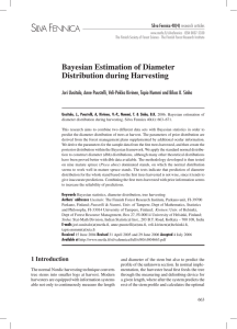 Bayesian estimation of diameter distribution during harvesting