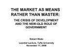 The Market as Means Rather than Master