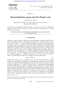 Renormalization group and the Planck scale