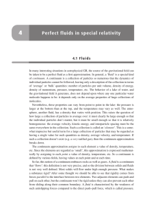 Perfect fluids in special relativity