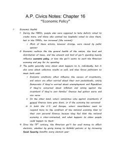 Chapter 16: Economic Policy