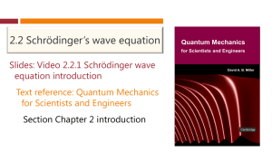 2.2 Schrödinger`s wave equation