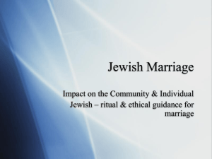 Jewish Marriage /Divorce