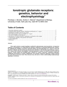 Ionotropic glutamate receptors