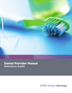 Dental Provider Manual