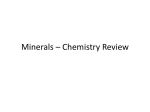 Minerals * Chemistry Review
