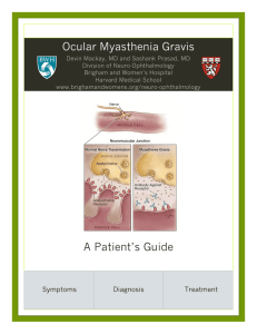 Ocular Myasthenia Gravis A Patient`s Guide