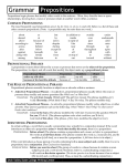 Grammar Prepositions - Neshaminy School District