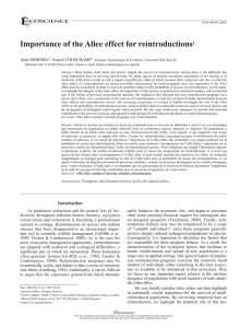 Importance of the Allee effect for reintroductions1