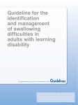 Guideline for the identification and management of swallowing