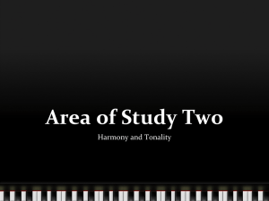 AoS2 – Harmony and Tonality