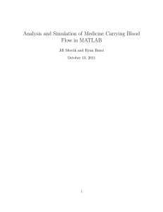 Analysis and Simulation of Medicine Carrying Blood Flow in MATLAB