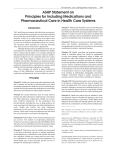 Principles for Including Medications and Pharmaceutical