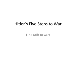 Hitler*s Five Steps to War