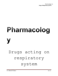 Drugs of Respiratory system