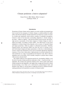 Climate prediction: a limit to adaptation?