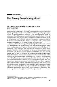 The Binary Genetic Algorithm