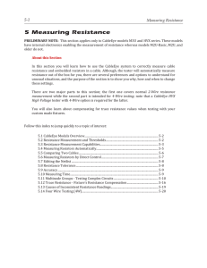 5 Measuring Resistance