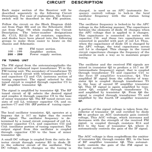 CIRCUIT DESCRIPTION - Vintage Radio Info