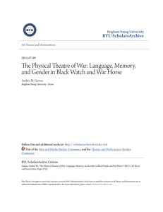 The Physical Theatre of War: Language, Memory, and Gender in