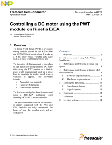 AN4976, Controlling a DC motor using the PWT module on Kinetis E