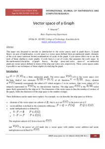 Vector space of a Graph - International Journal of Mathematics And