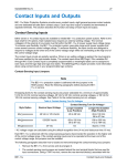 Contact Inputs and Outputs