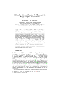 Extended Hidden Number Problem and Its