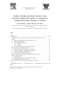 Carbon dioxide and metal centres: from reactions