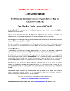 Einaudi Top 15 UK Chart History 33.5 kB ()